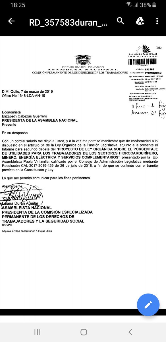 Karidrovo's tweet photo. Estamos a la espera que se pronuncie la presidenta de la asamblea @ElizCabezas 
@AsambleaEcuador 
@LaboralAN 
@VaPetrolero 
@SComplementario 
@lduranaguilar 
@CristinaReyesec 
@Lacl_Collita 
@francofer1 
@SoySector https://t.co/FkJHVhu5rW