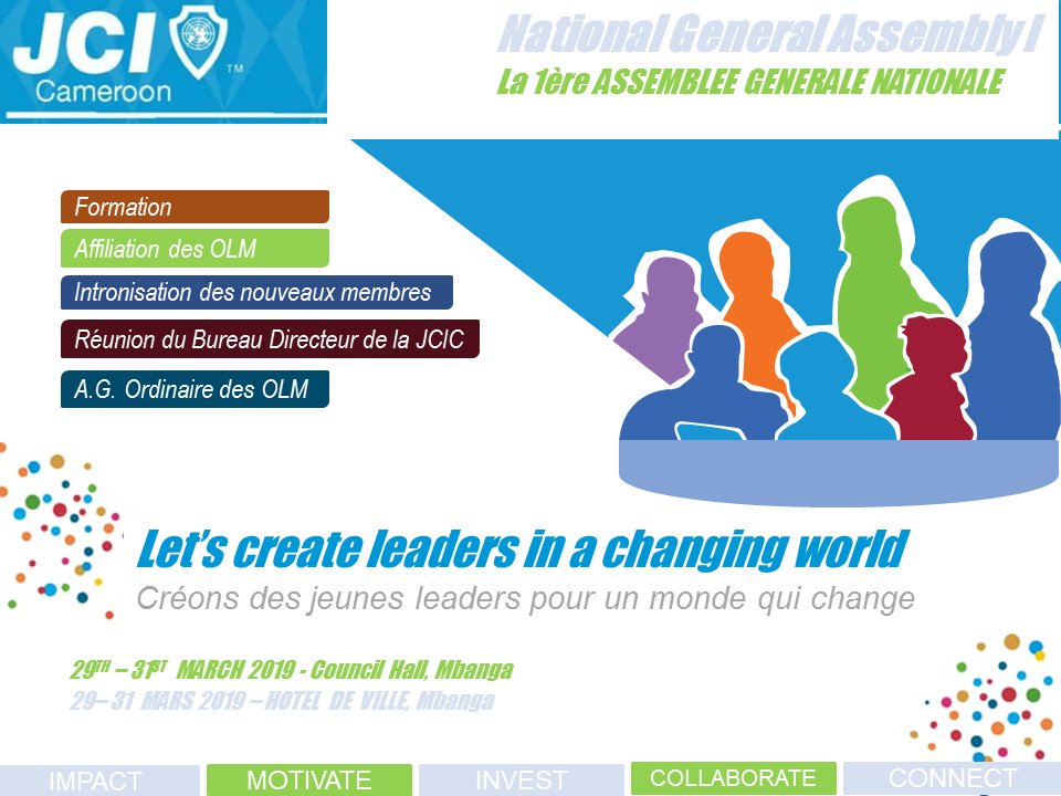 jcicameroun's tweet photo. If you are passionate about #leadership & feel like creating impact in #Cameroon, please like our page @jcicameroun & retweet this message. From the 29th - 31st of March 2019, join us in Mbanga for our #NGA1 and have a better access to #Networking & #Entrepreneurship https://t.co/0nyWIygwOC