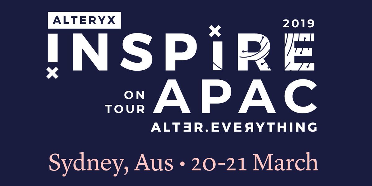 rxpservices's tweet photo. Super excited as Gold Sponsor - there is only 7 days till @alteryx Inspire on Tour, Mar 20 &amp; 21 #alteryxontour2019 kicks off. Come and say hello to the team  😉 https://t.co/VJ3C7nLn4B