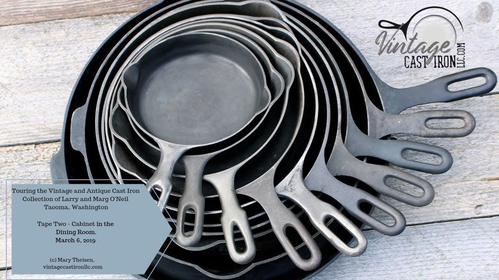 thepanhandler1's tweet image. youtu.be/ZErtgo1luGo This is video two of a series of X videos giving an overview of the huge vintage and antique cast iron cookware collection of Marg and Larry O'Neil. 
This little video shows an overview of some of the special contents of a cabinet in the O'Neil dining ro…