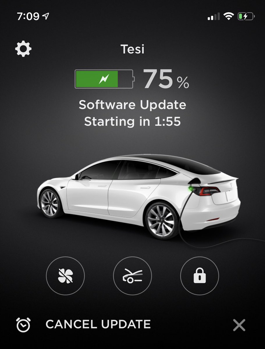 NikoXilo's tweet photo. 2019.5.15 finally available in #Boston! Release notes only showed Dog Mode and auto folding mirrors, but it also included #SentryMode Lane change chime etc. #tesla #model3 #tp3d https://t.co/W7rsW832I2