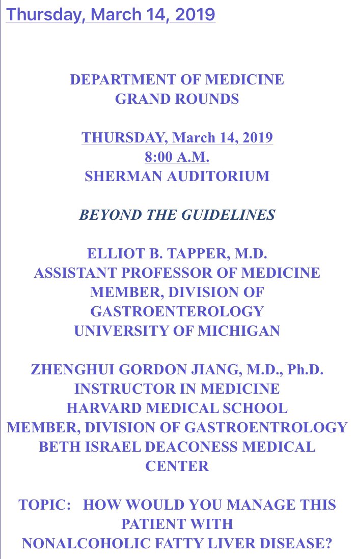 ebtapper's tweet photo. Ten years after my #match, I am coming home to go “Beyond The Guidelines” for grand rounds

Pumped to debate (and beat) @ZGordonJiang while seeing friends, old and new. 

We will be discussing #nafld guidelines from @AASLDtweets: https://t.co/DbKUu5cOM6 https://t.co/iQOppC33vH