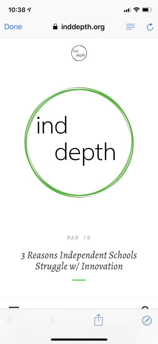 inddepth's tweet image. A school’s pursuit of innovation can’t simply be about “stuff”. It has to be about ethos. I believe a school’s evidence of being innovative is reflected in being able to manage these three struggles
1. Inability to define the “it”
2. No innovation engine
3. Trying to be both/and