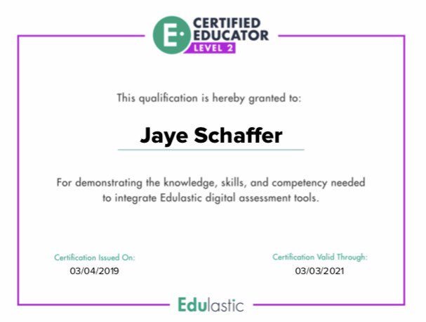 Edulastic level 2 certified! #edulastic #edulasticinnovatorteam #edulasticcertified #certifiededucator #level2 #edtech #digitalassessments