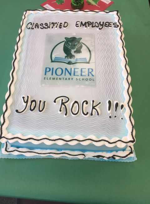 PSEClassified's tweet photo. It's day two of celebrating YOU!
Shout out to Pioneer Elementary School in Sunnyside for making their Education Support Professionals feel celebrated and appreciated this morning with creative decorations, cards, breakfast, and even a cake!
How're you celebrating?😁 
#ESPWeek2019 https://t.co/m7p6NZelZ2