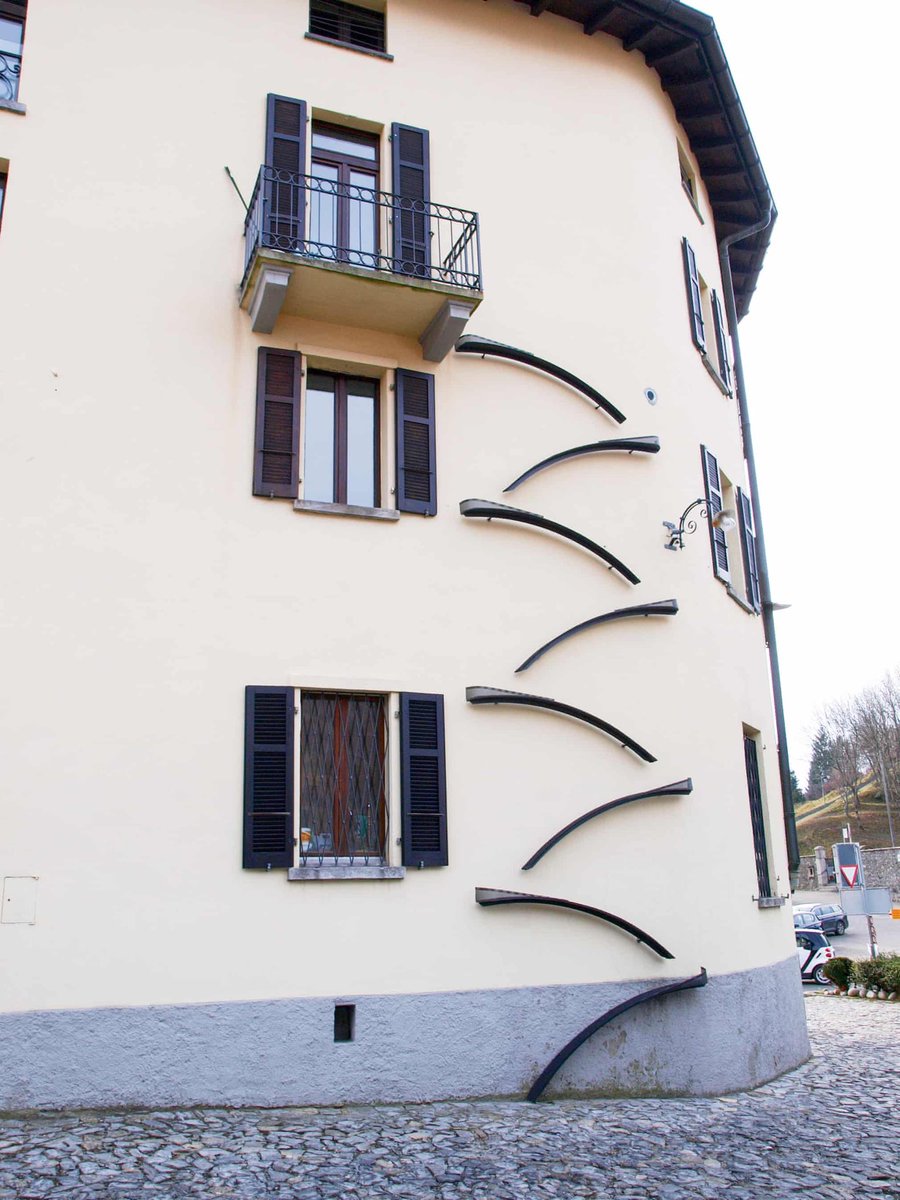 This is a cat ladders in Bern, Switzerland! FuturistSpeaker.com #catladder #swissengineering #canacatelevatorbefarbehind
