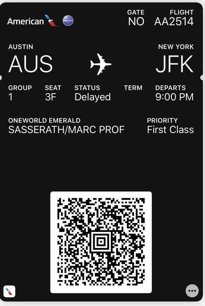 markenfreunde's tweet photo. auf wiedersehen #SXSWS19 auf wiedersehen liebe SK+GoodSchool WG @skplus_coi @GoodSchool nur @americanair will, dass ich in austin bleibe #6hourslate https://t.co/Y9Bz9HL20x