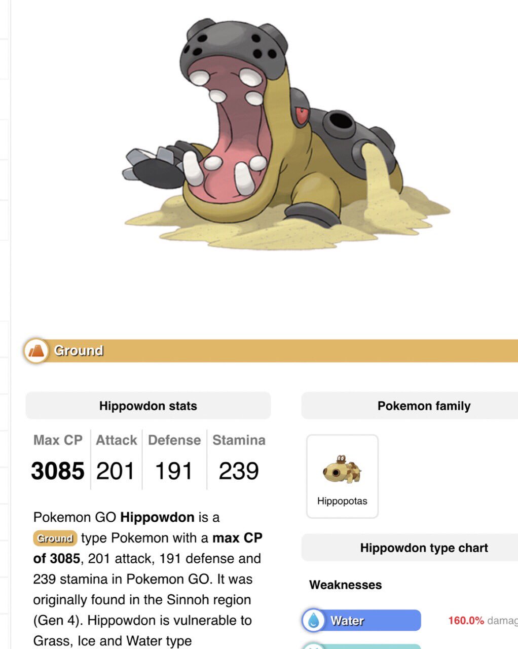 Onepoke カバルドンは ヒポポタスの進化系 じめんタイプのポケモン 技構成 かみつく ほのおのキバ のしかかり ストーンエッジ じしん ポケモンgo カバルドン ヒポポタス T Co Jbcvxeukh2 Twitter
