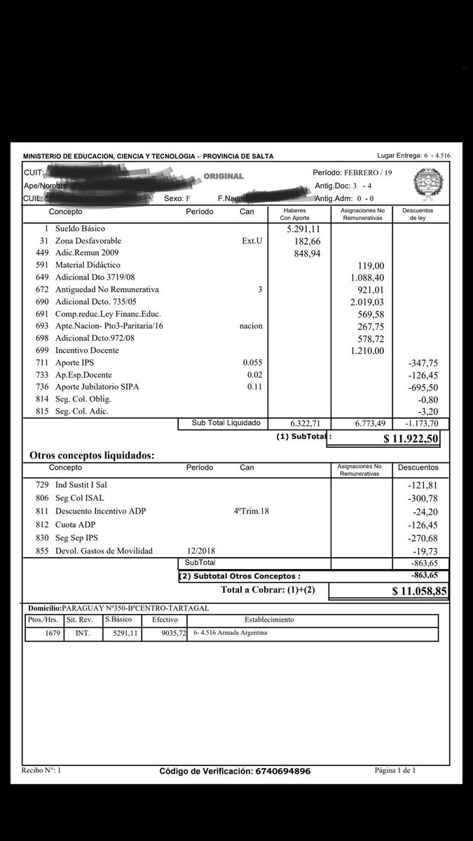 cintia_gareca's tweet photo. Donde estan los $37mil que cobra un docente salteño como minimo?#UrtubeyConFantino https://t.co/EICXJkT2Vr