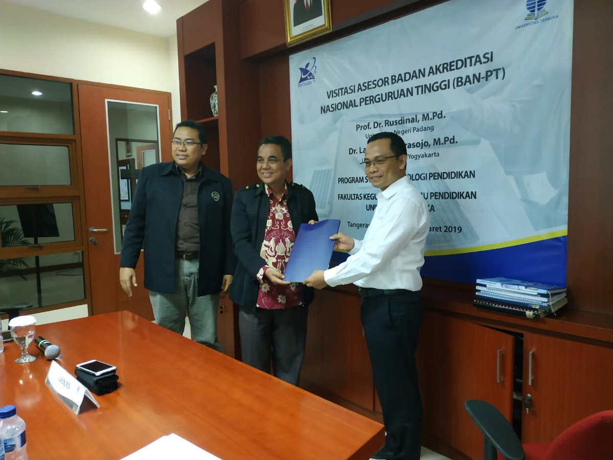 FkipUTerbuka's tweet photo. Visitasi Asesor Daban Akreditasi Nasional Perguruan Tinggi (BAN-PT), Program Studi S1 Teknologi Pendidikan FKIP-UT
#fkiput
#universitaserbuka
#gurupintaronline https://t.co/FQ0j5mL0F1