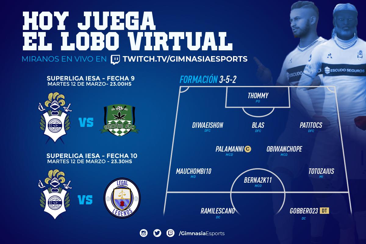 GimnasiaeSports's tweet photo. 🐺🎮 #ClubPro ¡Juega el Lobo Virtual!

Por la #SuperLigaIESA de @IESAArgentina:

📅 Fecha 9
🕘 23:00hs
🆚 @CFAtomOk 

📅 Fecha 10
🕘 23:30hs
🆚 @LegalLegendsFC 

👉 Podés vernos en vivo desde 📺https://t.co/eRBDmSzZ0p
 
#CGE #GELP #eSports #EnAzulYBlanco https://t.co/M06hYkUd6M