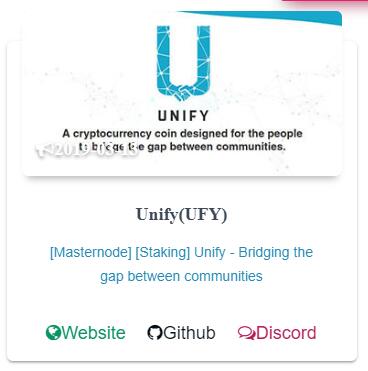 mncn_online's tweet image. We mention 😀Unify(UFY)😍 on our Recent News area! Let us know if you want to get listed on mncn.online for more accurate ROI masternode stats info display and MN monitoring system!
Join now to enjoy discounts, e.g. 10% OFF CryptoBridge!
@CoinUnify
