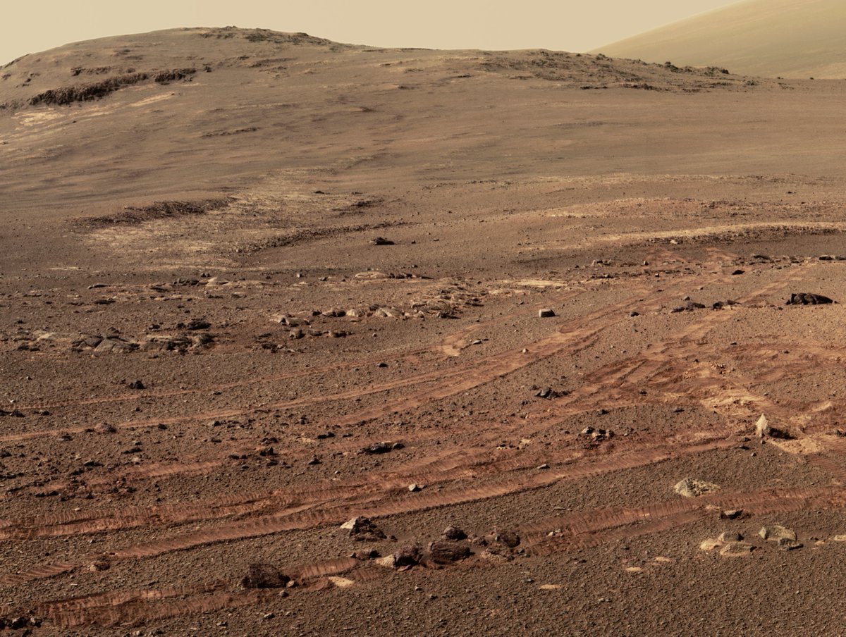 coreyspowell's tweet image. NASA has released the last full view of Mars from the Opportunity rover, taken just before it was overtaken by a vast dust storm on June 10. Farewell, trusty robot. jpl.nasa.gov/news/news.php?…