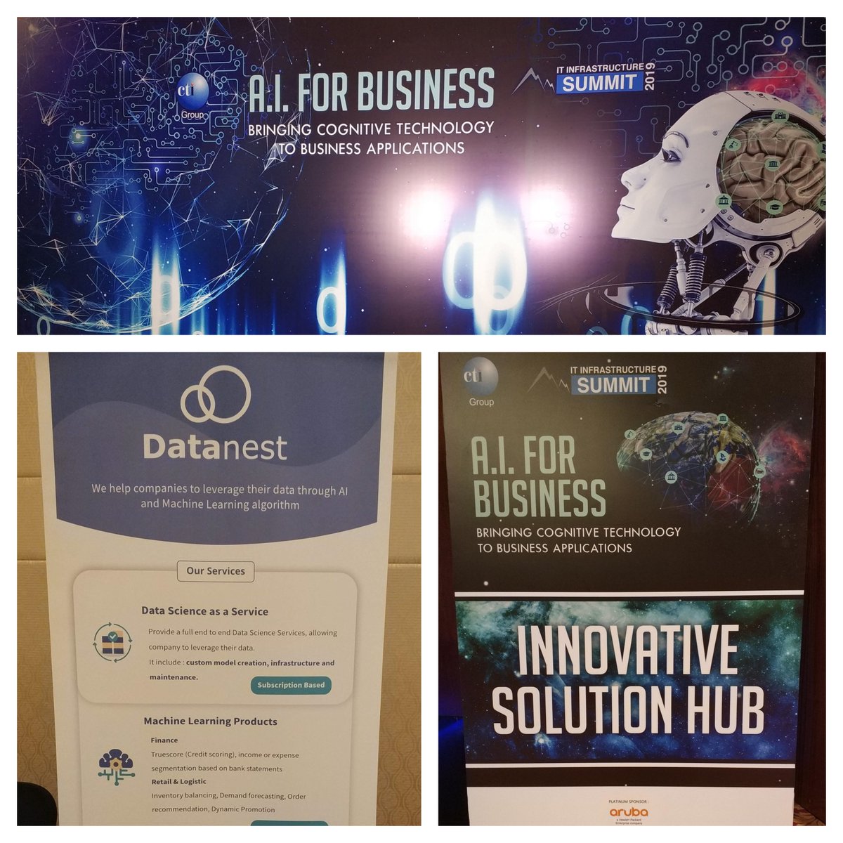 Datanest_io's tweet photo. Today is the day! Datanest will be a part of CTI IT Infrastructure Summit 2019 at Ritz Carlton Pacific Place.

Come and see us in our booth if you are interested to know more about AI for Business. https://t.co/b0hhlbWUN7