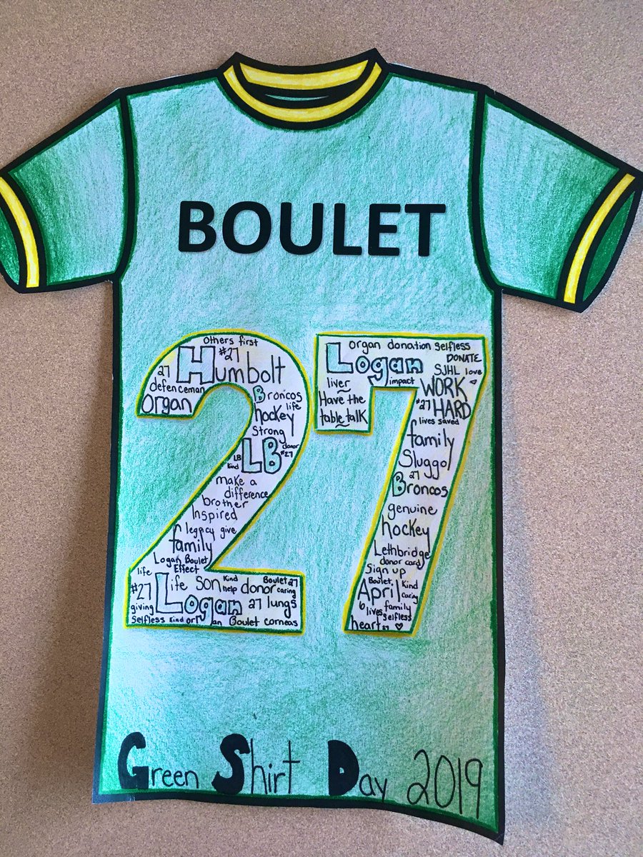 McGoo86's tweet photo. My students are busy making their own shirts for @GreenShirtDay at @gslakie and honouring a very special young man and his selfless decision to be an organ donor. #LoganBouletEffect #workhard #LiveLikeLogan #LB27 #changinglives https://t.co/dJIwGJgqv7