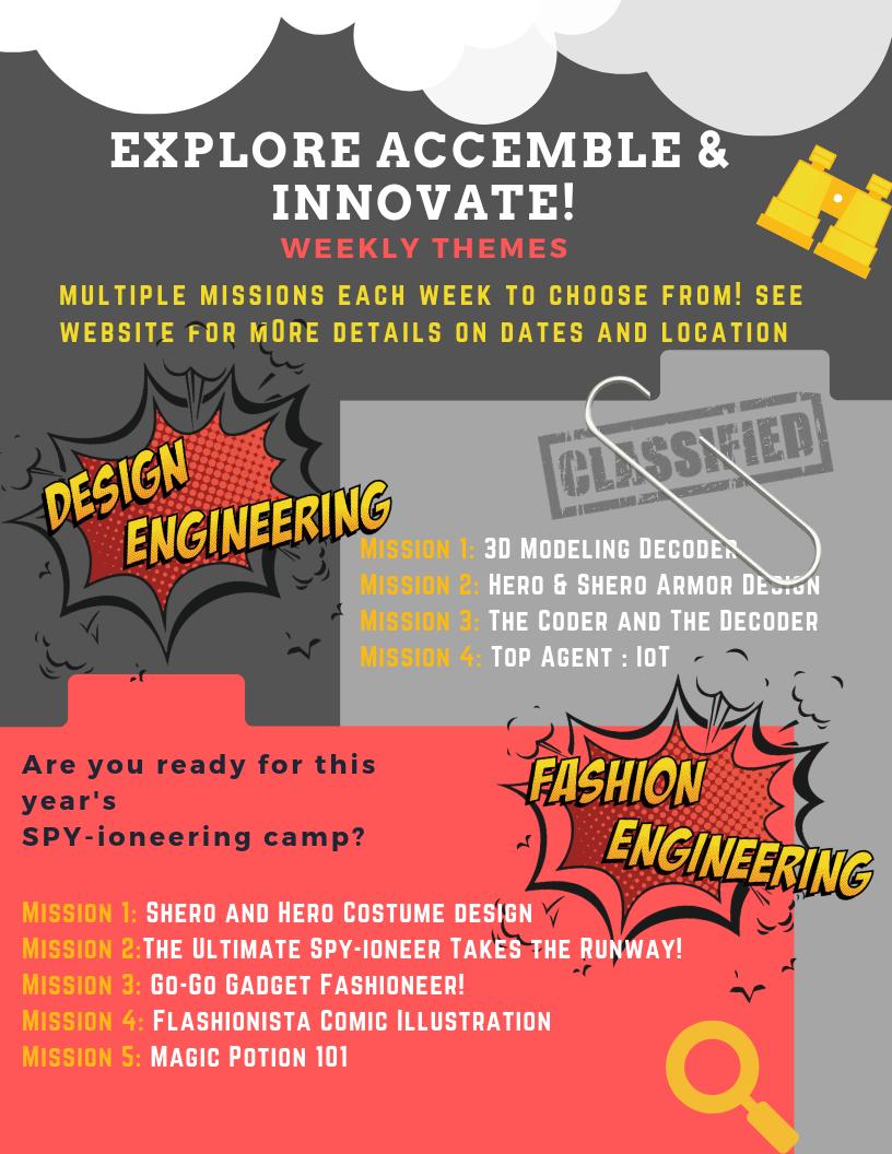makerstudioSF's tweet image. Summer Is...around the corner! ☀️ There's no need to worry we got YOU covered!! Sign-up are now open for Spy-ioneering summer program 🕵️ Kids will have the chance to learn how to assemble and test their own spy gadgets, design customs and more! ➡️ buff.ly/2VPOM2g