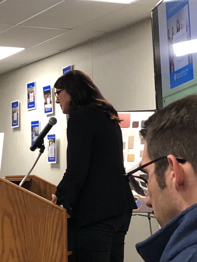 Mrs. Dunn presenting Loudon’s successes to the board!