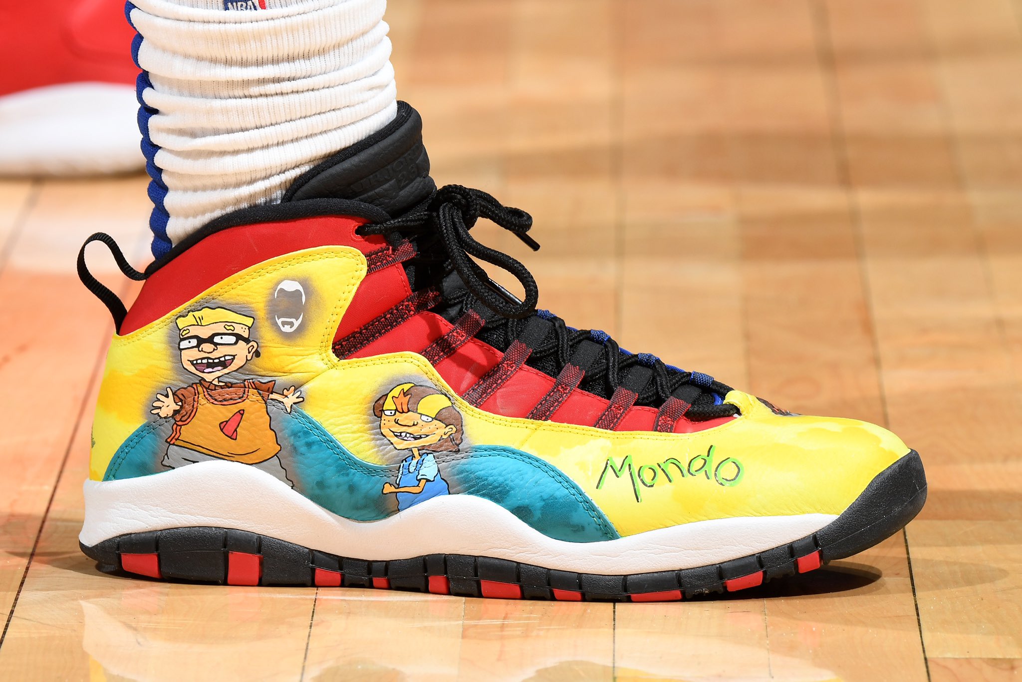 B/R Kicks on X: .@MONSTATREZZ wearing a “Rocket Power” Air Jordan