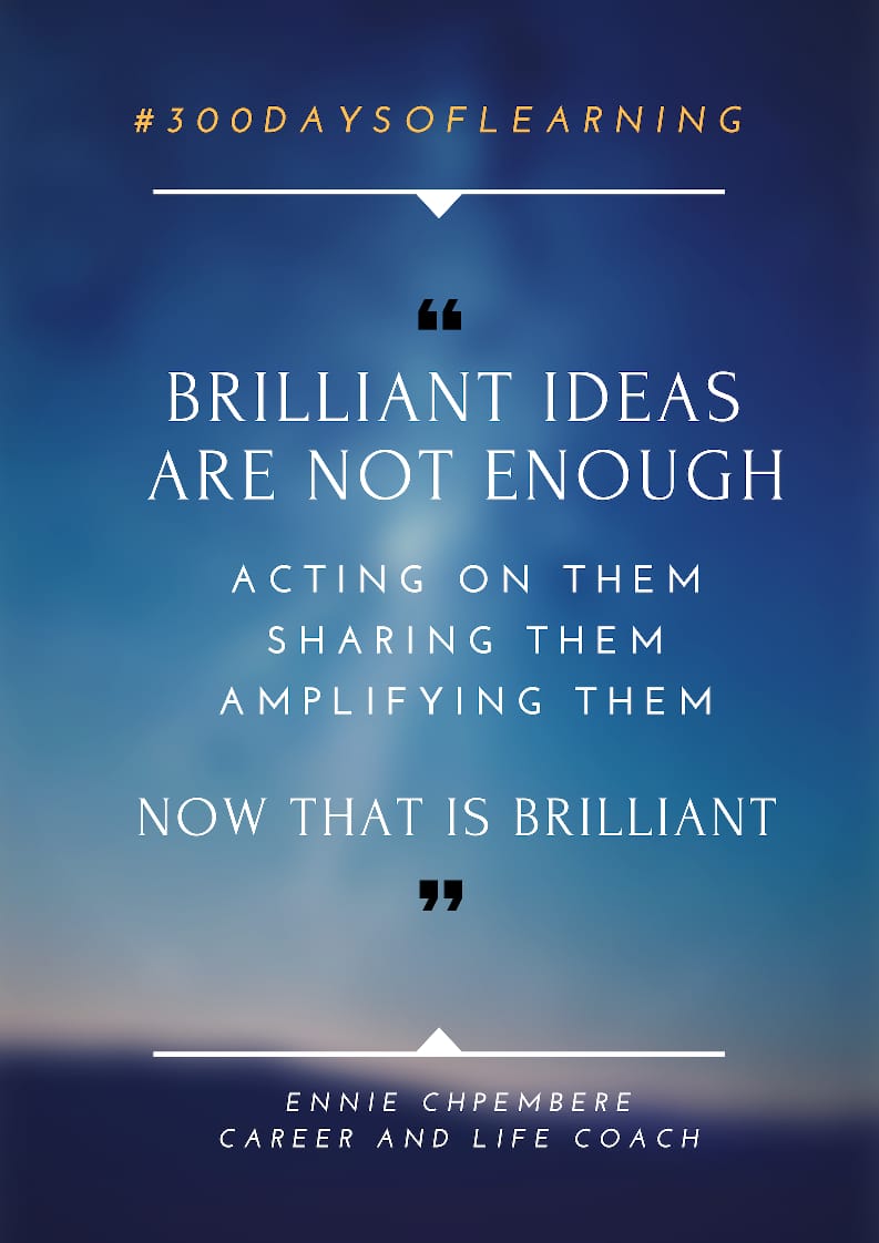 EnnieChipembere's tweet photo. 🤗 We are all brilliant...with lot's of ideas, but that's not enough!

🌟 Act on them

🌟 Share them

🌟 Amplify them

Now...that's brilliance🙌🏽🔥

#Motivation #quote 
#300DaysOfLearning https://t.co/xnCAhe0FxV