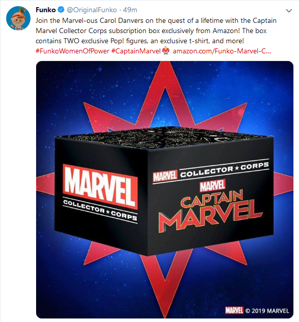 funko pop captain marvel collector corps