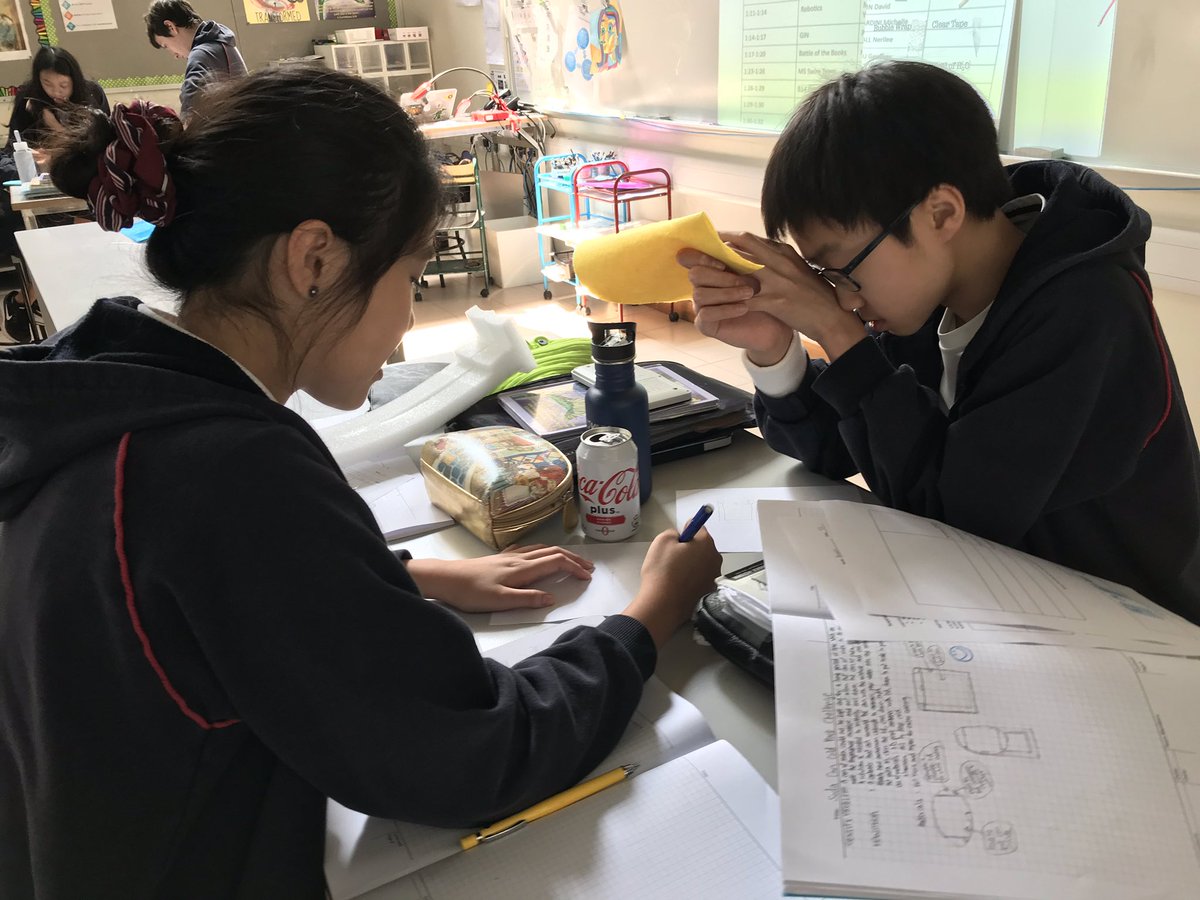 ICS_MidSchool's tweet photo. Grade 8 STEM: working on a collaborative Engineering Design Project. Soda Can Cold Pack ideas started from and investigation of the Endothermic Process discussed in Science class. https://t.co/QtUVrXvsln