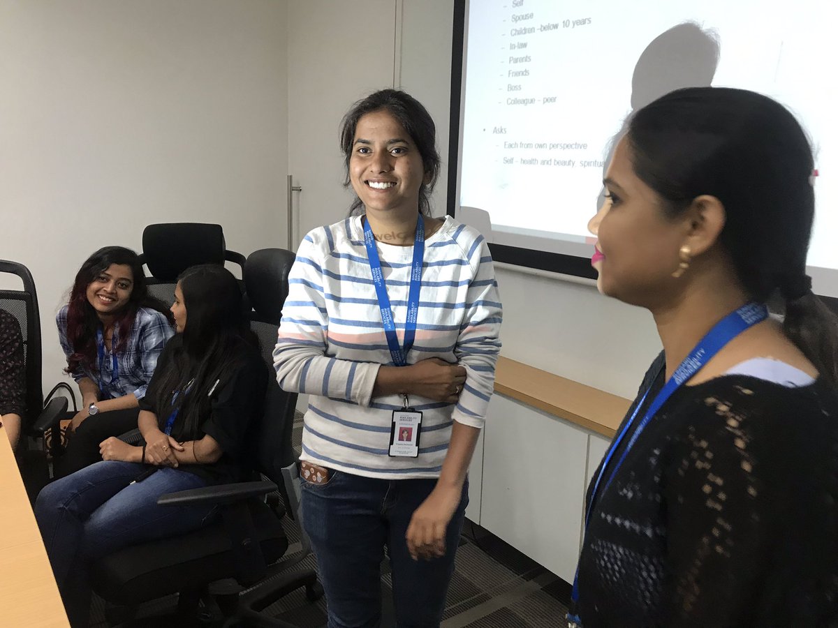 BlinkStrategic's tweet photo. Role plays, #interactions, #discussions and #debriefing all packed in the Ashtabhuja #program designed for the #corporate #women #HR #learninganddevelopment #womenleaders #training @TweetySuhasini @Digital_Prads https://t.co/wauhgWEBsv