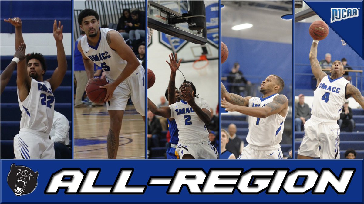 DMACCAthletics's tweet photo. The @DMACC_MBB team had 5 All-Region Players this season
Tray Buchanan (@_nbs2_ )1st Team
Deshawn Davidson (@davidsonboyred ) 2nd Team
Dyllan Robinson 2nd Team
Devonta Prince (@DevontaPrince ) HM
Quinton Taylor HM
Congrats!!! #bearnation https://t.co/ZcWxuqvKH7