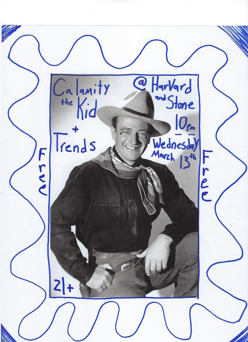TOMORROW NIGHT. Come Party like John Wayne. 10pm @ Harvard &amp; Stone