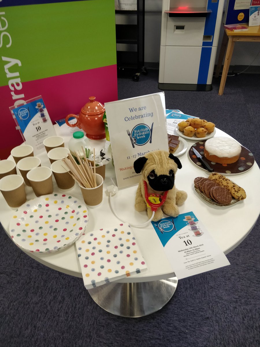 UHBLibrary's tweet photo. The kettle's boiled! Come and join us for #TeaAt10 at Solihull Hospital Library! #NHWeek2019 #NHW2019 #NHWeek @NHWeek https://t.co/SzQETykZF6