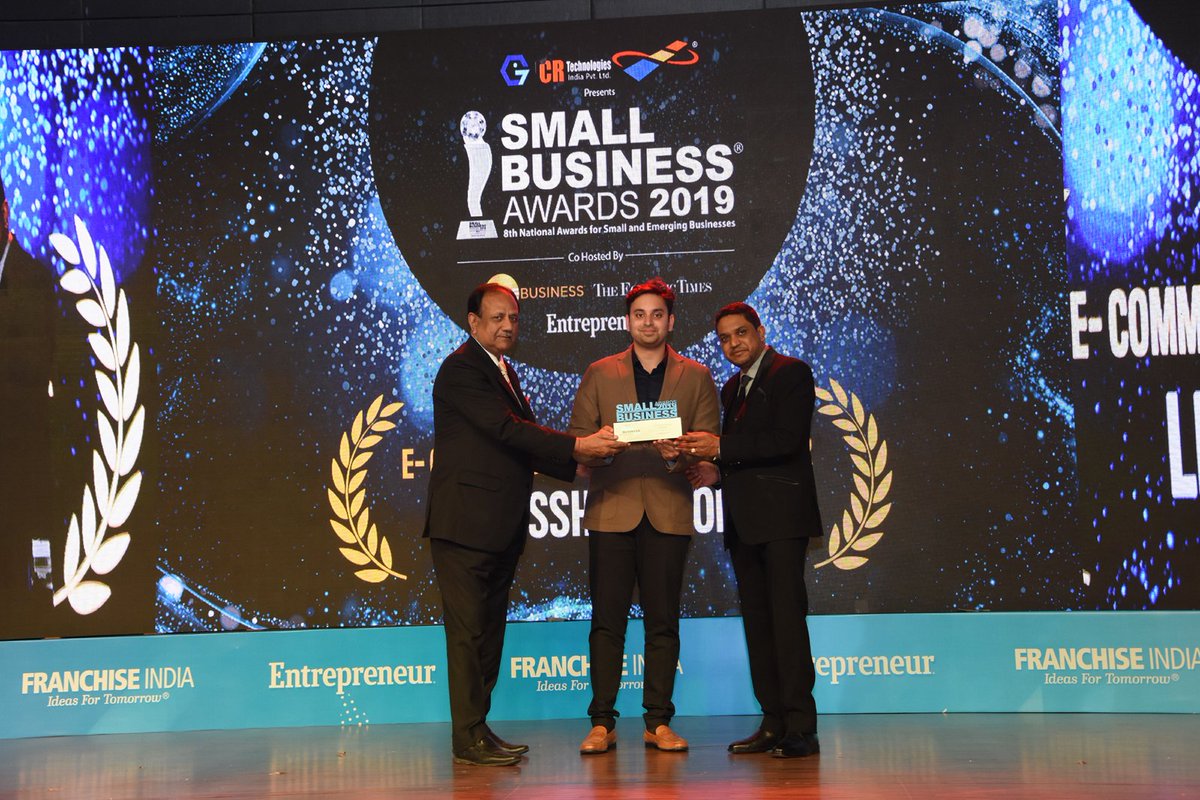 .@LetsShave_ was awarded as E-Commerce Business of the Year.

#SBA2019 #SmallBusiness