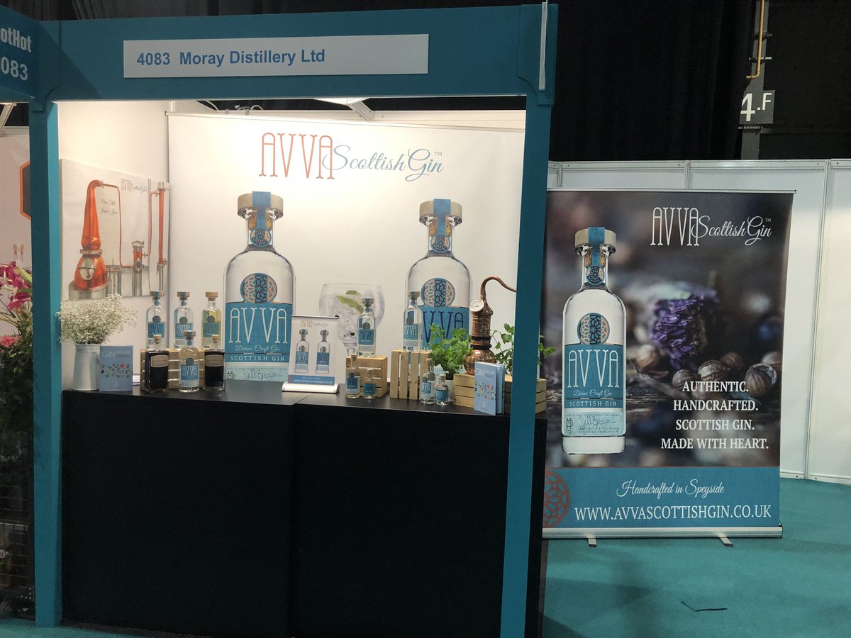 Set up and ready for #ScotHot19.  Come and try <a href="/berrygooddrinks/">Berry Good</a> Cofaidh Cold Brew Coffee Liqueur and find out more about Avva Scottish Gin Cask Finish.  
#ScottishGin #ScotFood