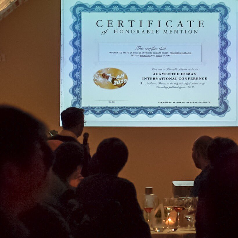 Dr Jean-Marc Seigneur presenting the awards of #AH2019 He has started these conferences in 2010. Subscribe to the newsletter on https://www.augmented_human.com to stay tuned about the next augmented human conferences!#augmentedreality #superhuman #virtualreality @veuveclicquot