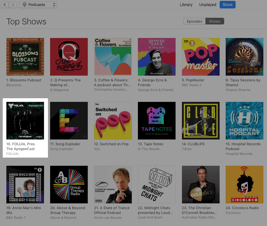 Folual_Italy's tweet image. Fantastic to see our brand new podcast sitting amongst the top 10 shows on @iTunes. Check out this months show feat music from @Diynamic_Music, @apogee_Italy, @TerminalM, @NoirMusic, @intecdigital, @Octopusrecords, @KraftekMusic, @ElectricBallro and @tronicrecords 
#apogeecast002
