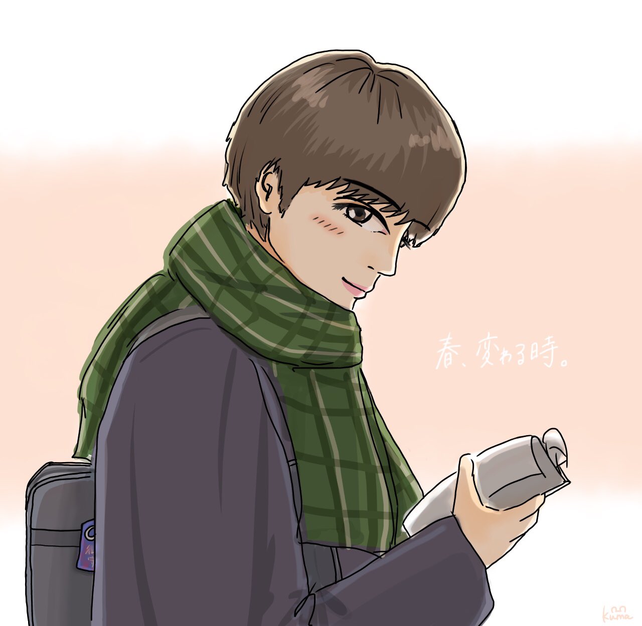 くまさん 150万再生突破おめでとう マフラー巻いた横顔がとても好き ホットペッパービューティー Web Cm 春 変わる時 神山羊 ゆめでいいから コラボmv 出演 小川未祐 板垣瑞生 T Co Kwzqzddteg くまさん イラスト T Co