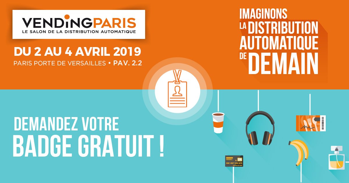 VendingParis's tweet photo. Time to prepare your visit to Vending Paris :
Ask for your free badge
https://t.co/4dJ0RGBQqT https://t.co/30nlDcdlFu