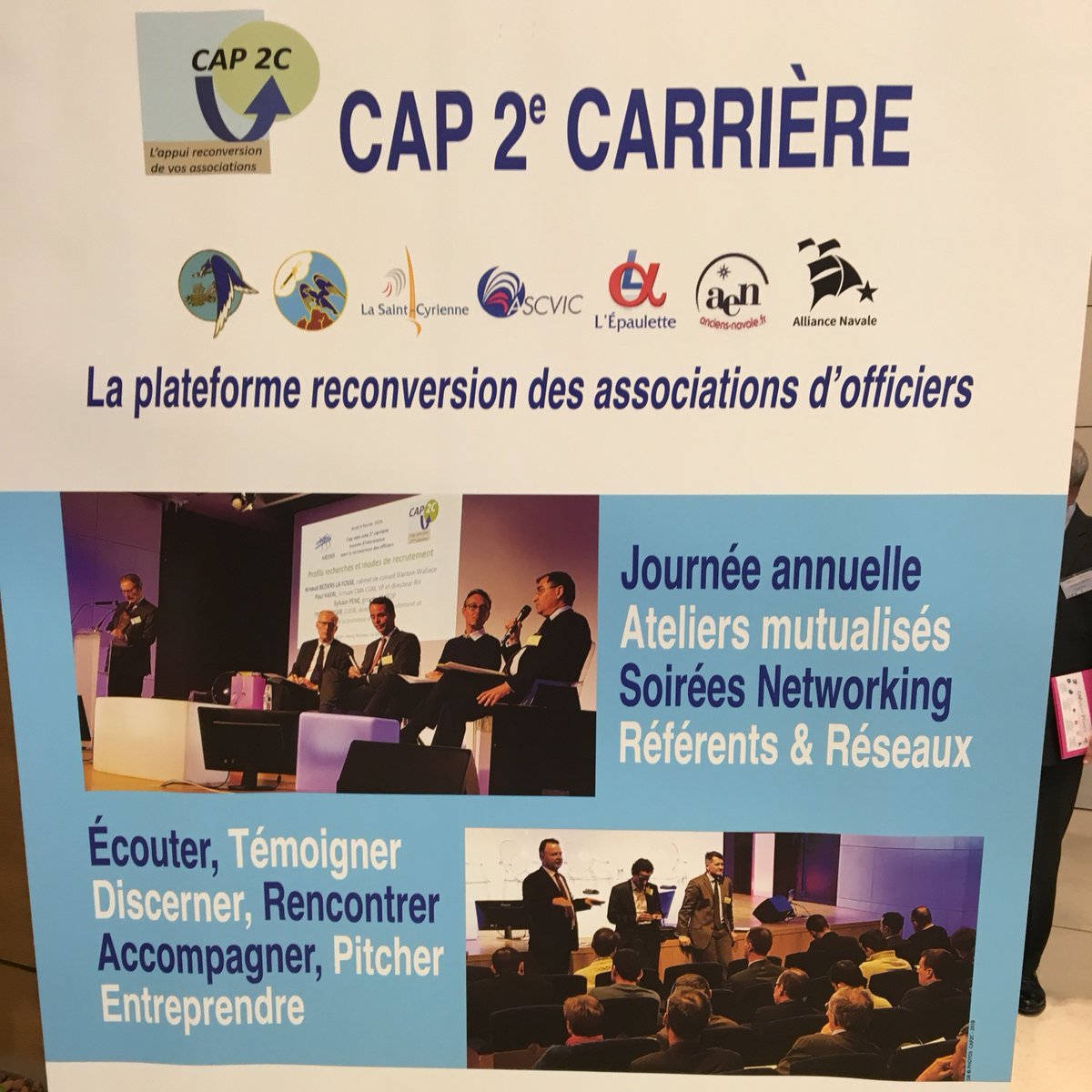 medef's tweet photo. Le @Medef accueille aujourd’hui #Cap2C « cap vers une deuxième carrière », 220 auditeurs et de nombreuses tables rondes pour une journée d’information sur la reconversion des officiers. cc @SG_CLD_MEDEF @LaSaintCyrienne https://t.co/B6s0WjEVzi