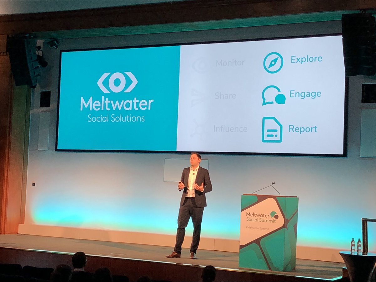 steve_read's tweet image. Another #meltwatersummit today. Slightly closer to home than my last one. @JohnRBox unveiling another new @MeltwaterSocial product: