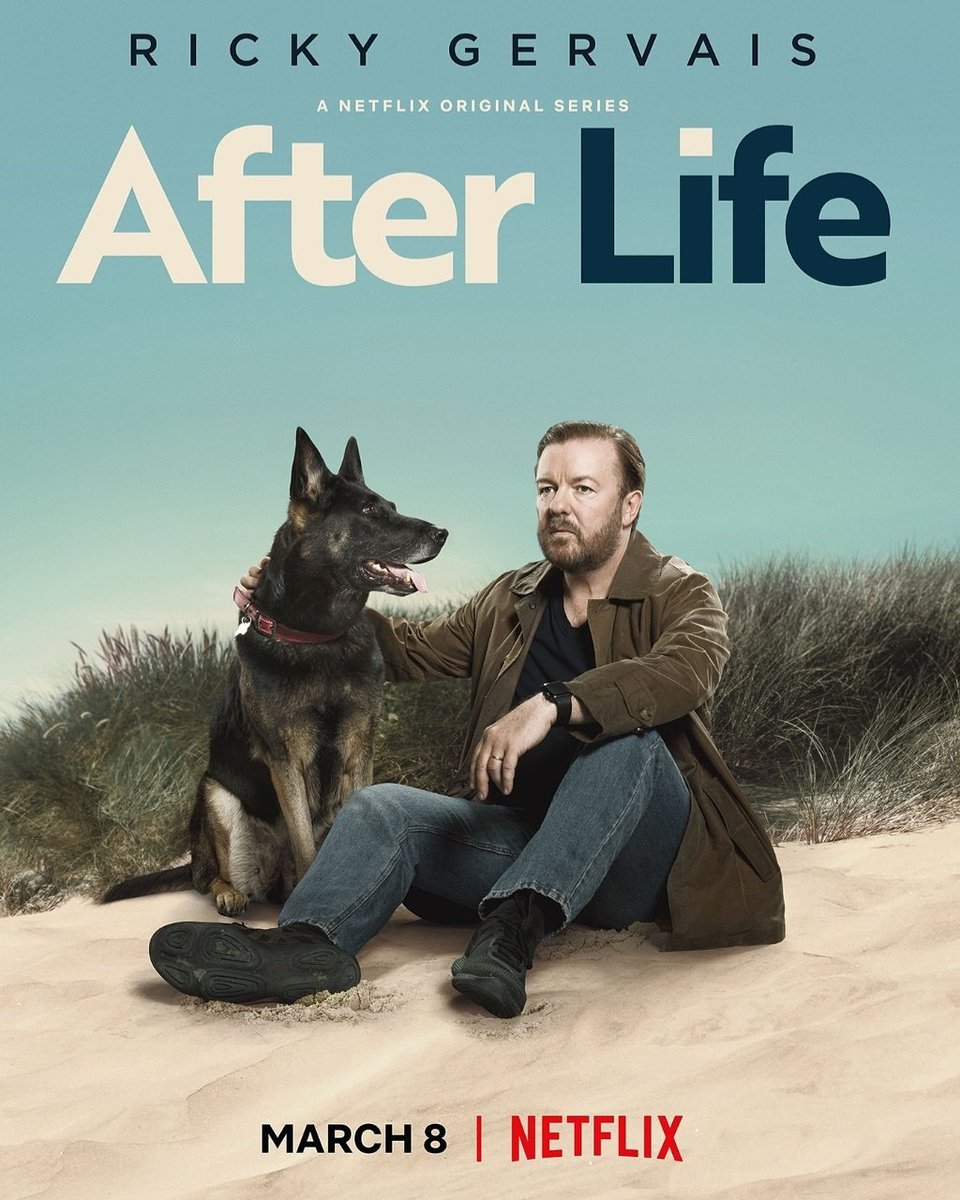 Jessicat8's tweet photo. Everyone NEEDS to watch this. Beautiful, hilarious and deserves a watch. Do it!!! #AfterLife @rickygervais https://t.co/VDVb8VubLe
