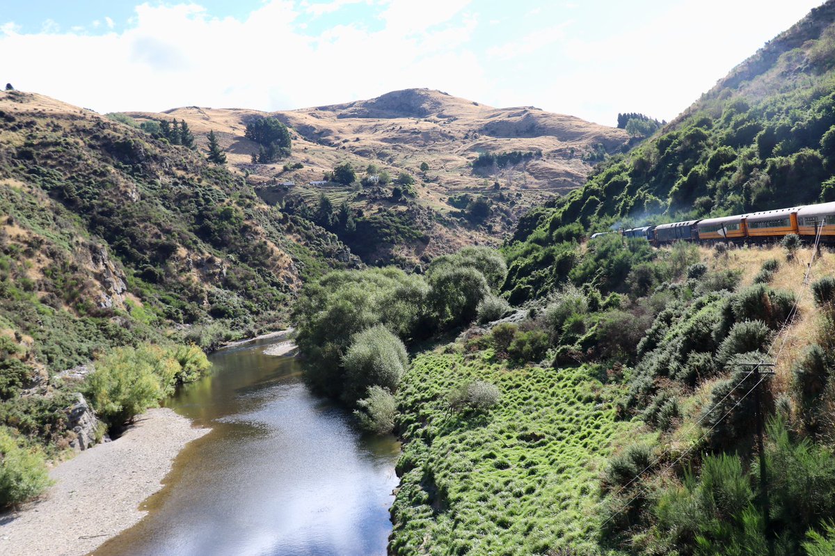Kazz946's tweet photo. Took a train ride through #Taieri Gorge, much more pleasant than driving through the #Karangehake Gorge 😬 lovely to meet a courting couple in their 70’s. Harry lives in New Zealand &amp; Marjory in South Africa. They met in the Baltic Sea!! #livelaughlove #joy @wcmtuk https://t.co/8gj71b0jt5
