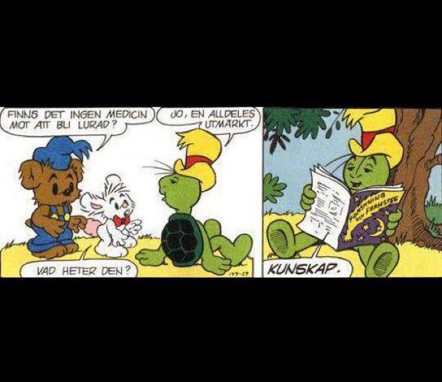 Delar Bamse i vanlig ordning. #KällkritikensDag