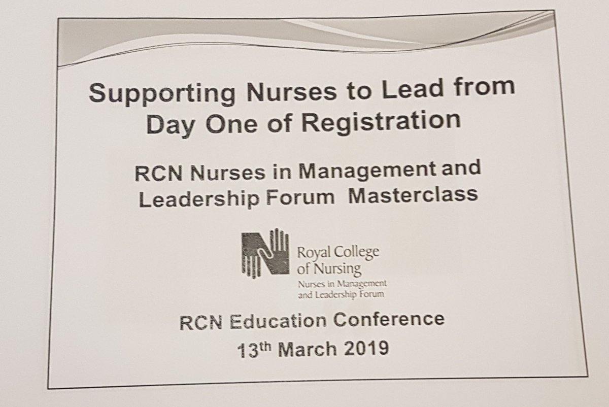 Excited to be at #RCNED19 today #RCNMandLForum #nursingleaders #leadership