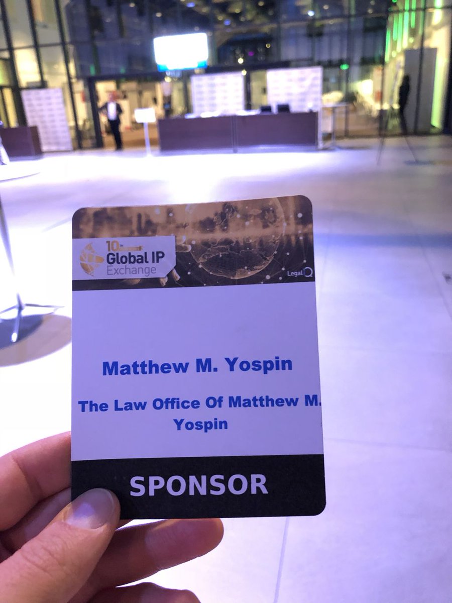 MatthewYospin's tweet image. I'm looking forward to speaking today about intangible assets, IP, and monetization/marketplaces at the Global IP Exchange Europe. It’s great to be here in Berlin!  #GlobalIPEU #IntangibleAssets #IntellectualProperty