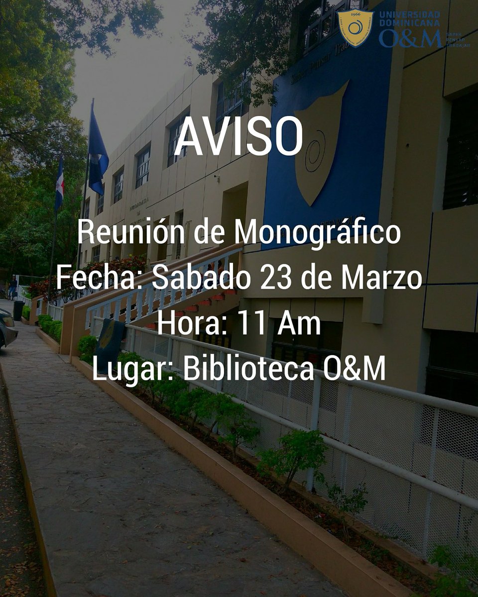 Universidad O&M Puerto Plata (@universidadoym) on Twitter photo 