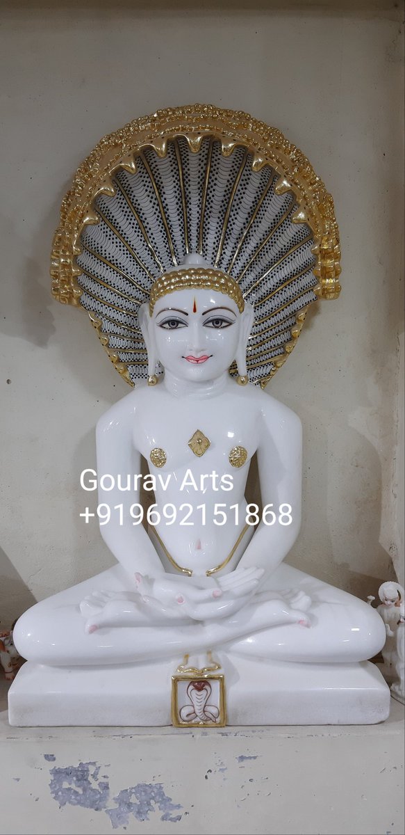 gourav_arts's tweet photo. This is 33 inch Parashwanth Bhagwan in super fine white quality marble pratima. If anyone interested to buy please contact me Call or WhatsApp +919602151868.
#parashnathtemple #jaintemple #jainpratima #marblemoorti #jainmoorti #jainism https://t.co/sc8UdivqDf