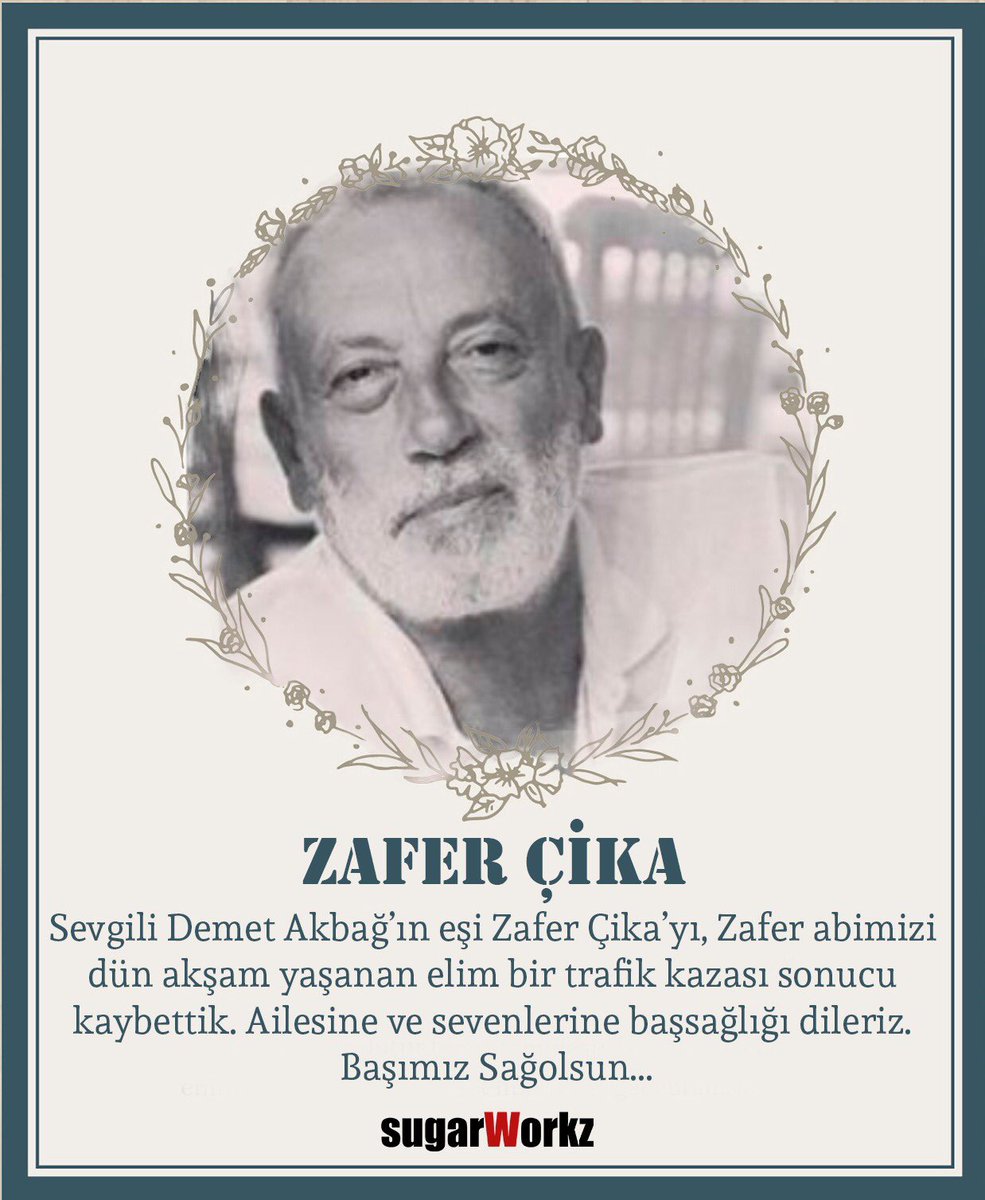 Başımız sağolsun... #ZaferÇika #sugarworkz