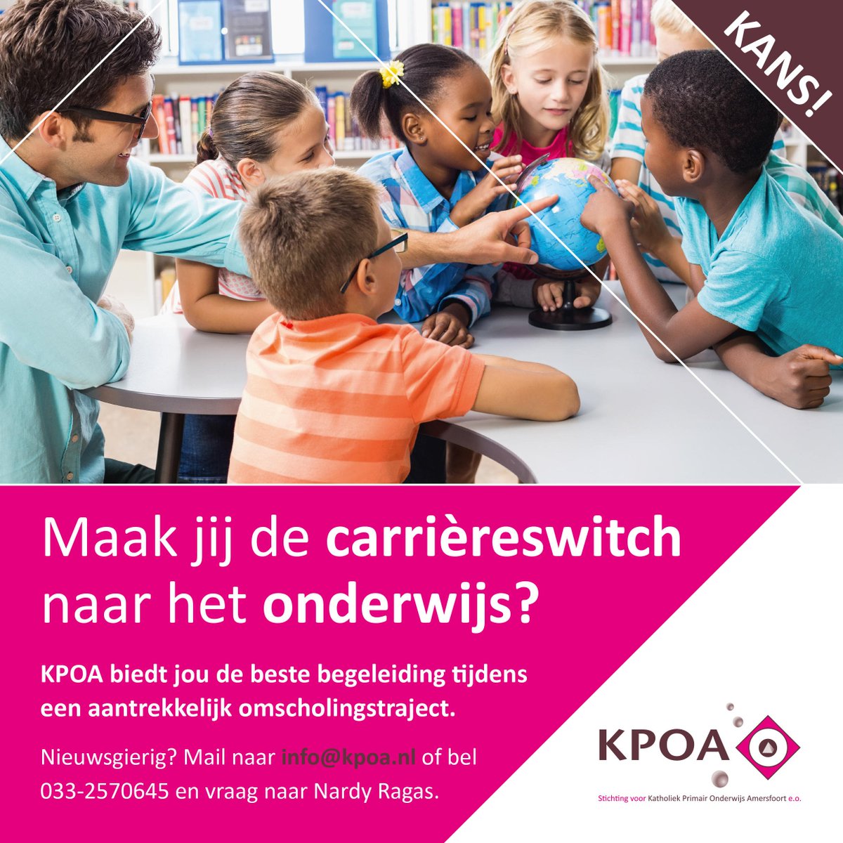 We gaan bij KPOA binnenkort weer starten met werven voor een nieuwe ronde zij instroom! Op 19 maart kun je ons alvast vinden op de algemene voorlichtingsavond op het Farel College. Meer informatie over deze bijeenkomst kun je vinden via keivoordeklas.nu