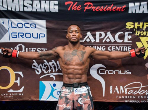 MmaEngage's tweet photo. .@EFCworldwide fan-favourite @TumisangMadiba has a new opponent at #EFC77 following the withdrawal of @devoncronjemma.  https://t.co/hKAmxKuaeA #EFC77 #mmaengage https://t.co/QqVtqFhVvR