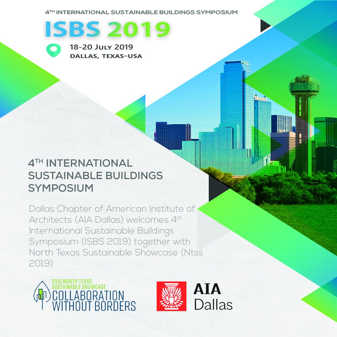 4th International Sustainable Buildings Symposium-ISBS together with North Texas Sustainable Showcase-NTSS. #isbs2019 #ntss2019 <a href="/NTXSustainableS/">NTX Sustainable Show</a> <a href="/AIANational/">AIA</a> <a href="/aiadallas/">AIA Dallas</a> #dallas #Sustainability #symoposium #showcase #sustainablebuldings