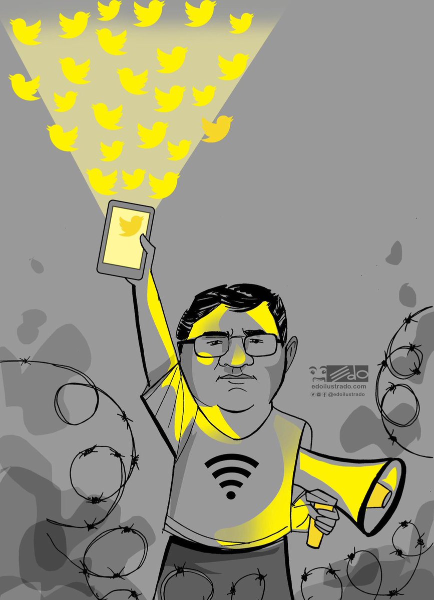 LaraDaba's tweet image. News on freedom of rights defenders and democracy fighters is  the best way to start your day.
#LiberenALuisCarlos #FreedomOfSpeech #Venezuela #GV image by @edoilustrado