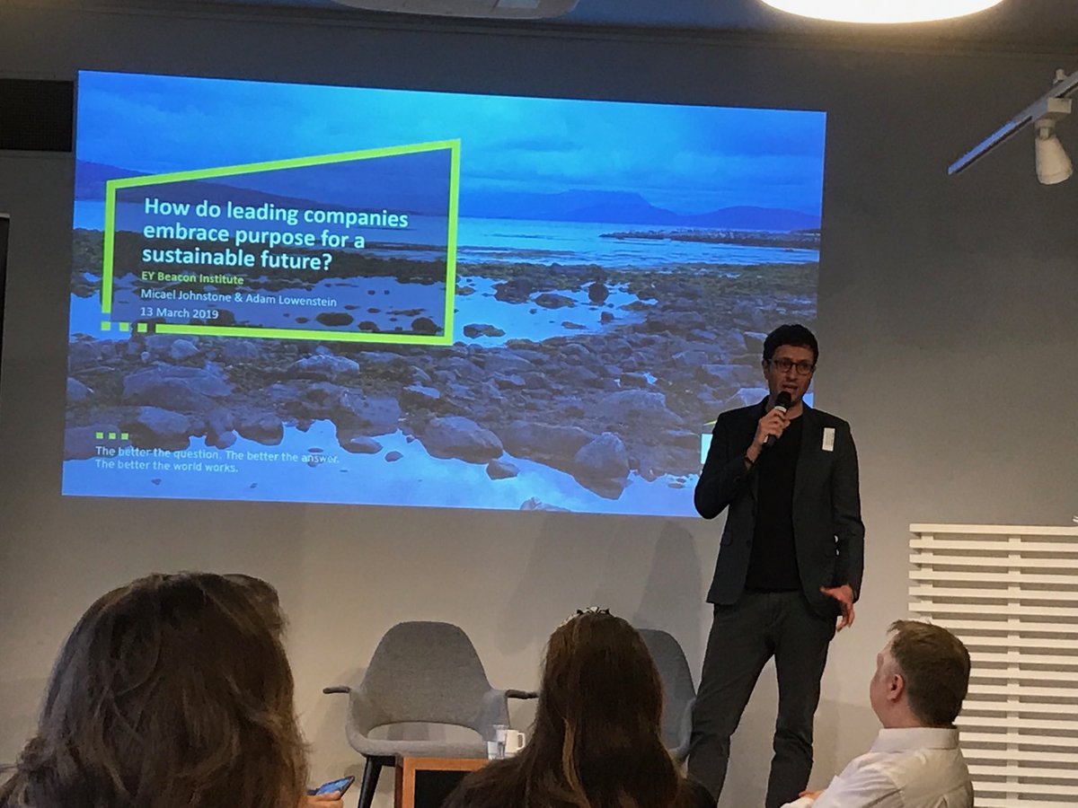 EY Beacon Institute på strategiseminar hos SHub i dag: To often sustainability is top of the priority list - but bottom of the to do list #SHub